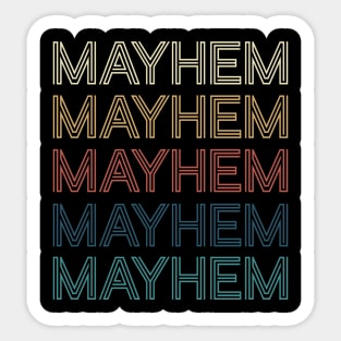 Lovely Mayhem Name Flowers Proud Classic Styles Sticker